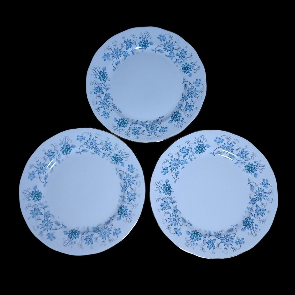 Colclough Braganza Bone China England SET of 3 Bread & Butter Plates 6 1/4" VTG